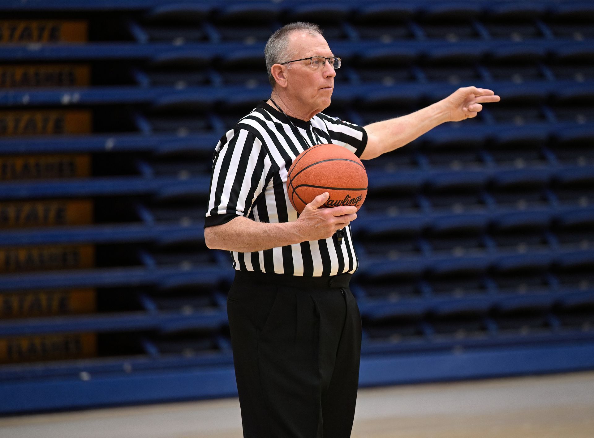 Wheelchair basketball official.