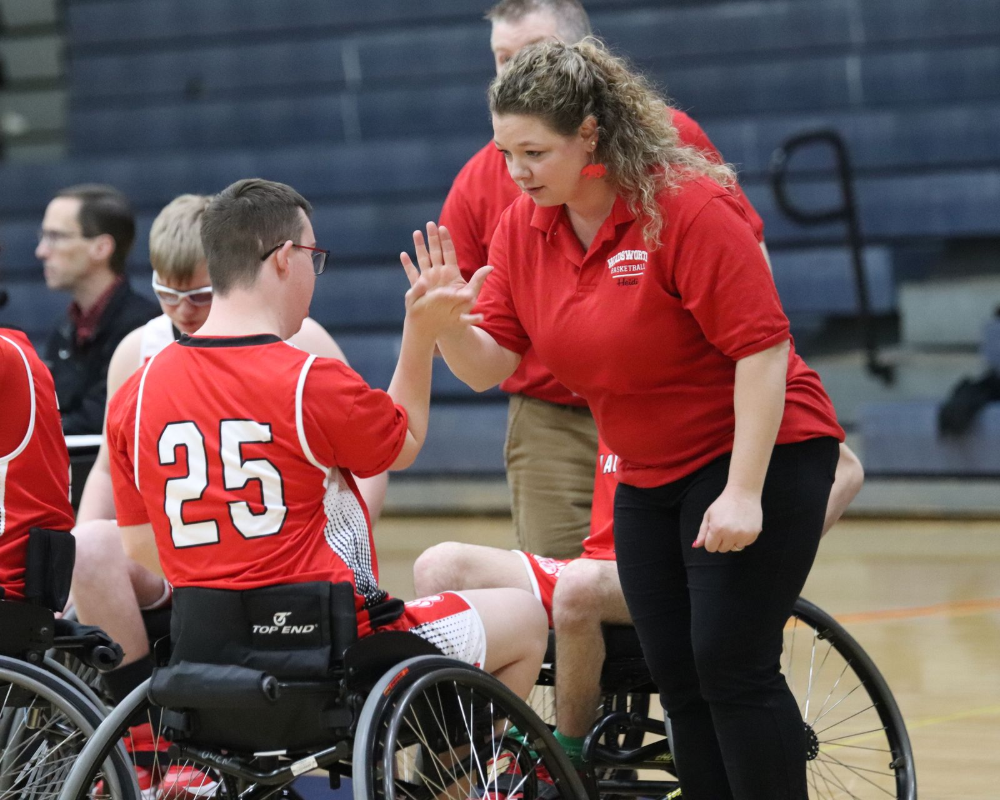 Wadsworth wheelchair basketball team.