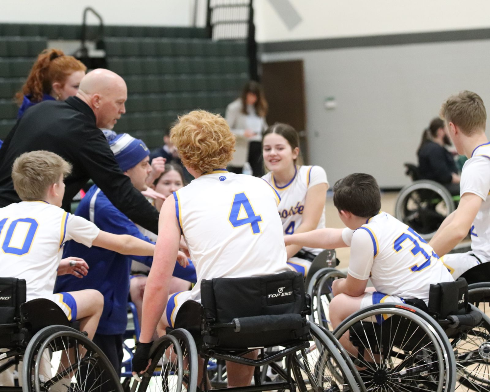 Wooster wheelchair basketball team.