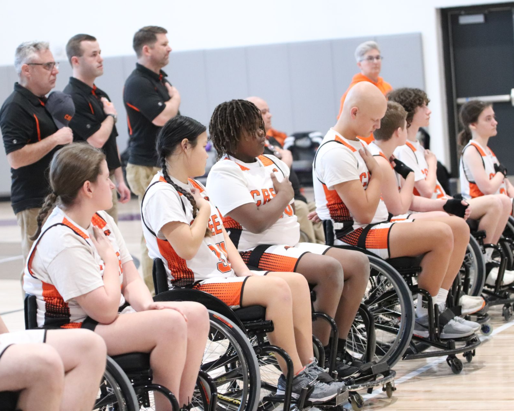 Beavercreek wheelchair basketball team.