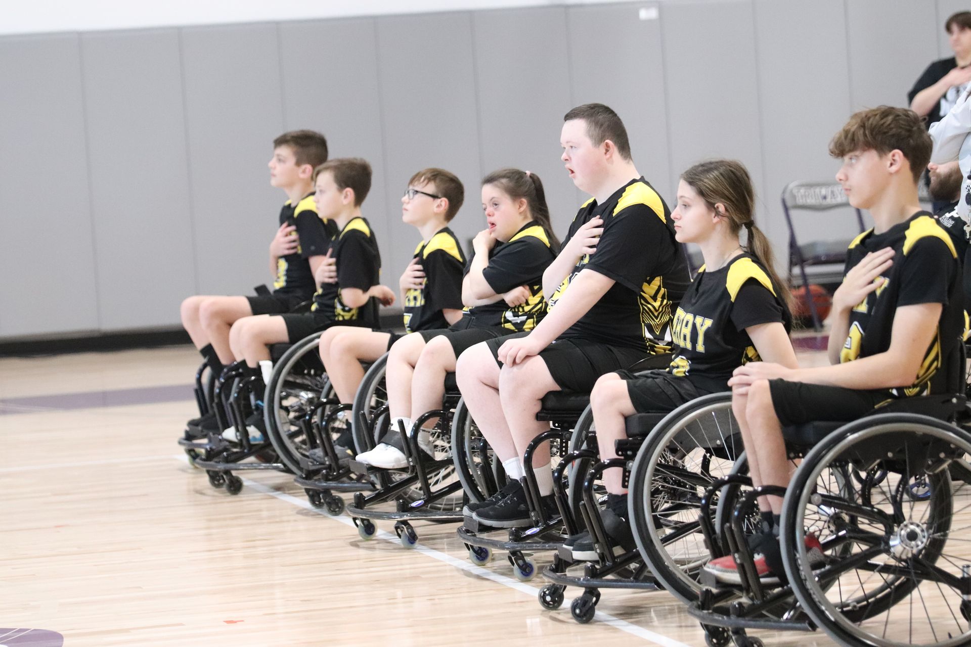 Perry wheelchair basketball team. 
