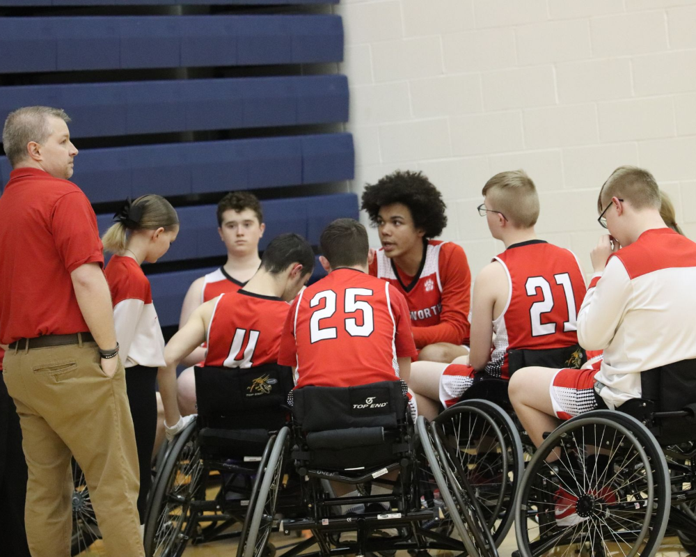 Wadsworth wheelchair basketball team.