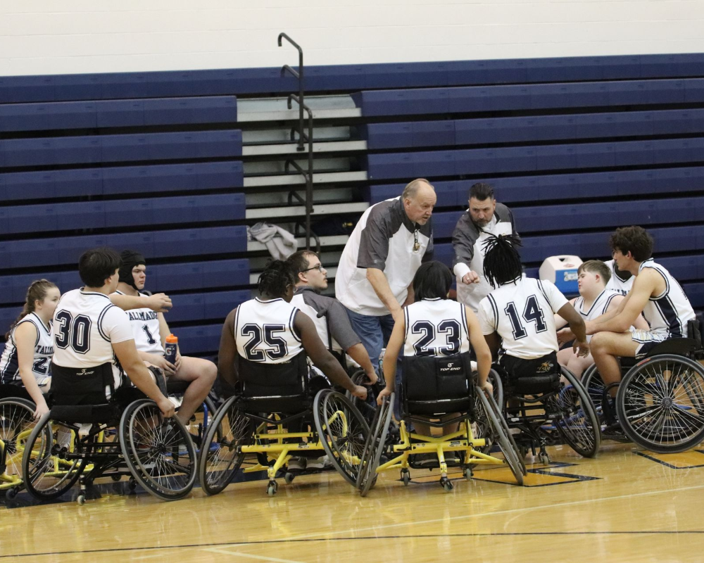 Tallmadge wheelchair basketball team.