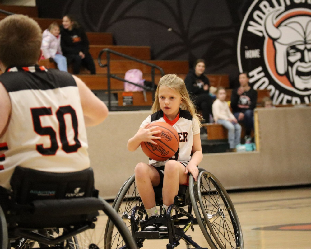 North Canton wheelchair basketball team. 