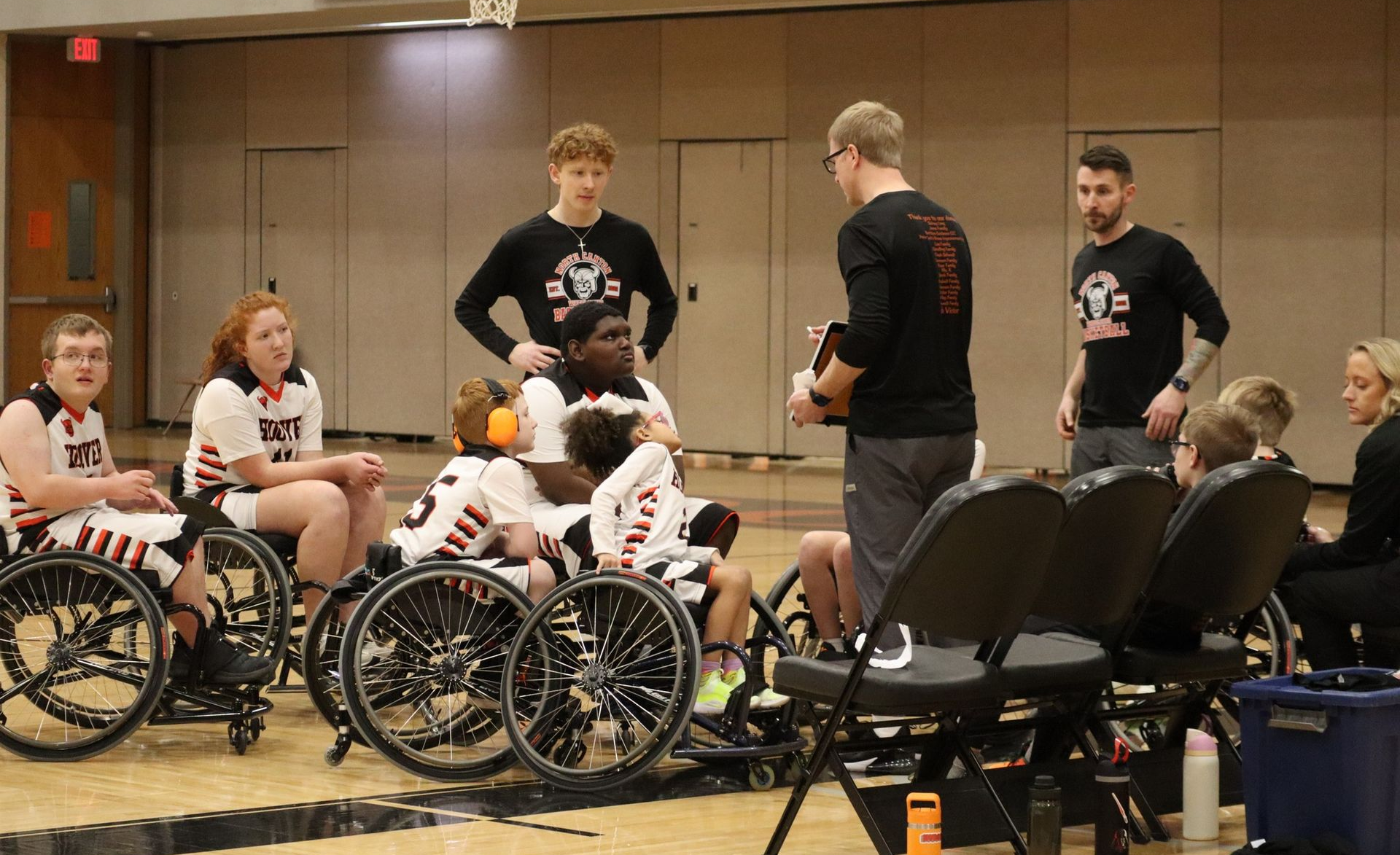 North Canton wheelchair basketball team. 