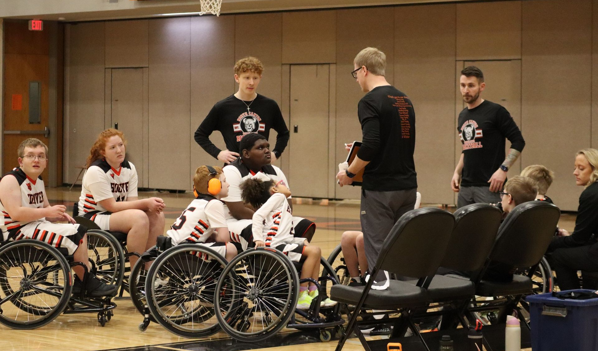 North Canton wheelchair basketball team. 