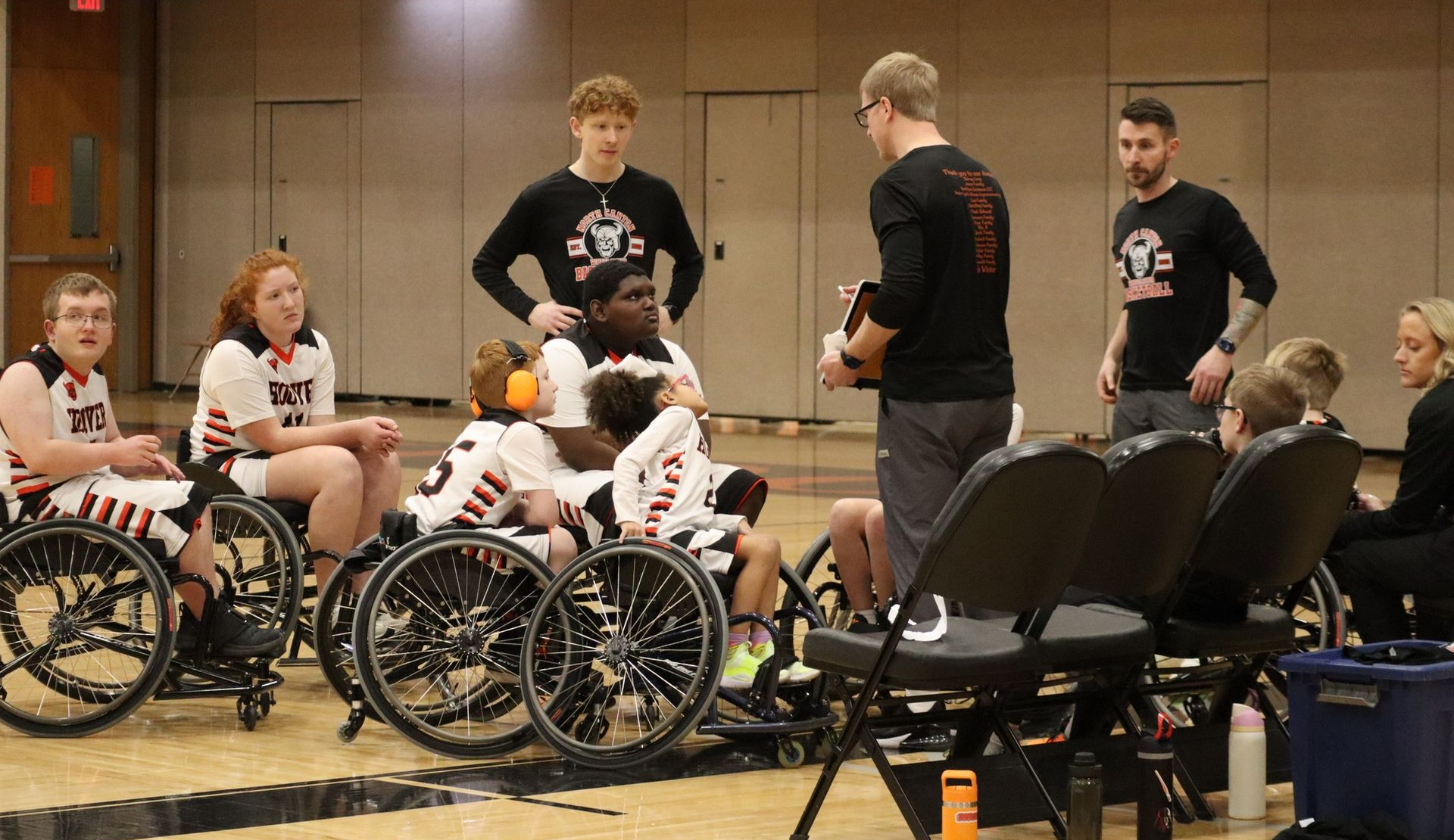 North Canton wheelchair basketball team. 