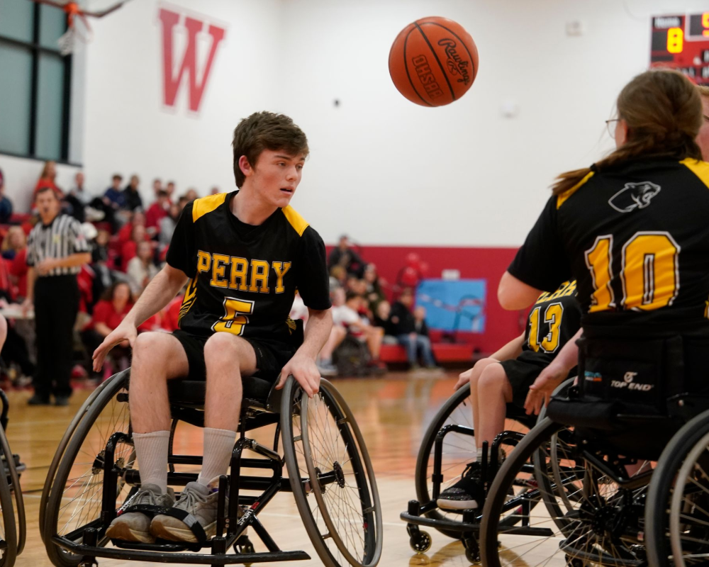 Perry wheelchair basketball team. 
