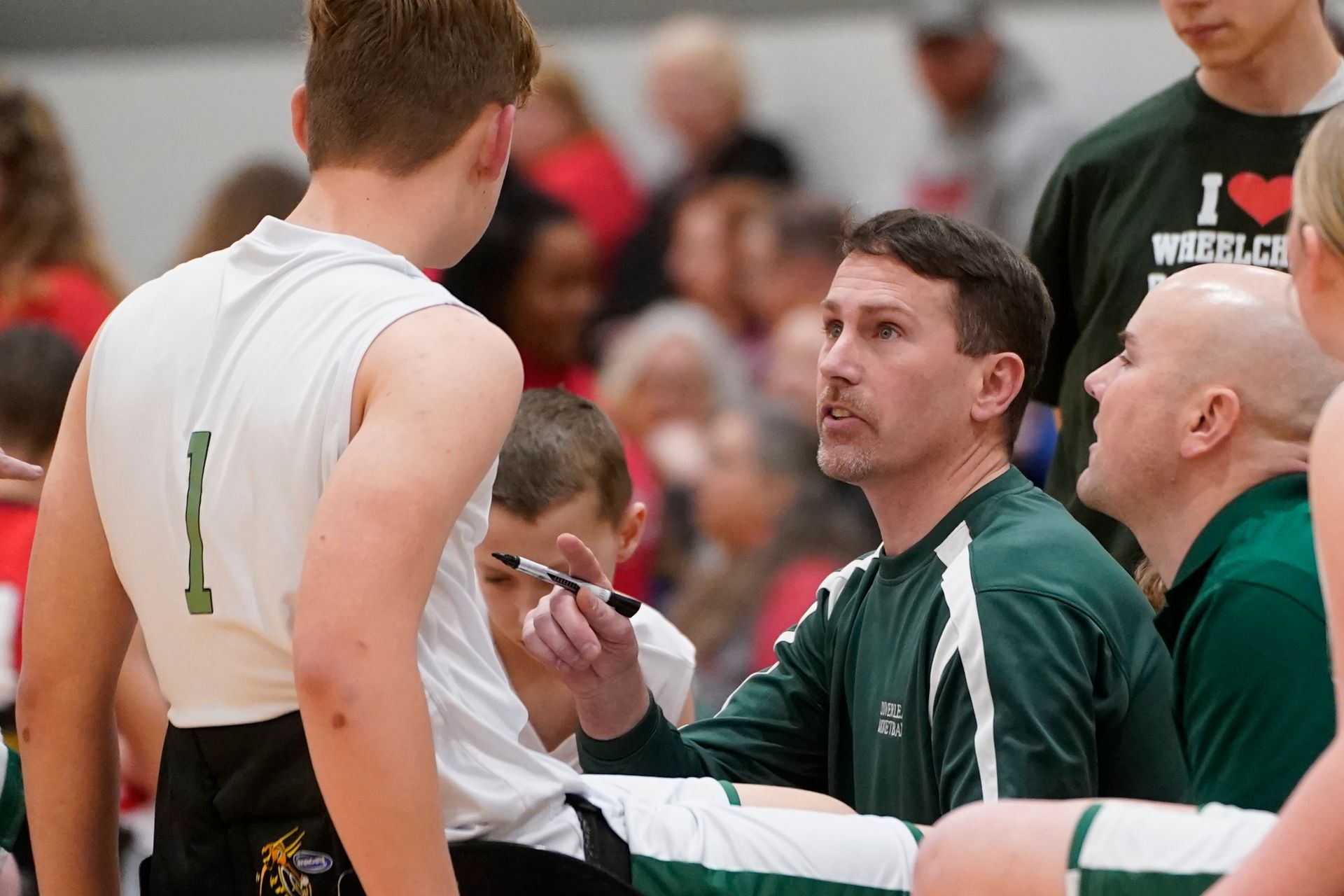 Cloverleaf wheelchair basketball team.