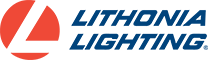 Lithonia Lighting logo: a red circle with a stylized white "L", next to the words "LITHONIA LIGHTING" in blue.