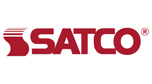 SATCO logo in red with a stylized symbol and the company name on a white background.