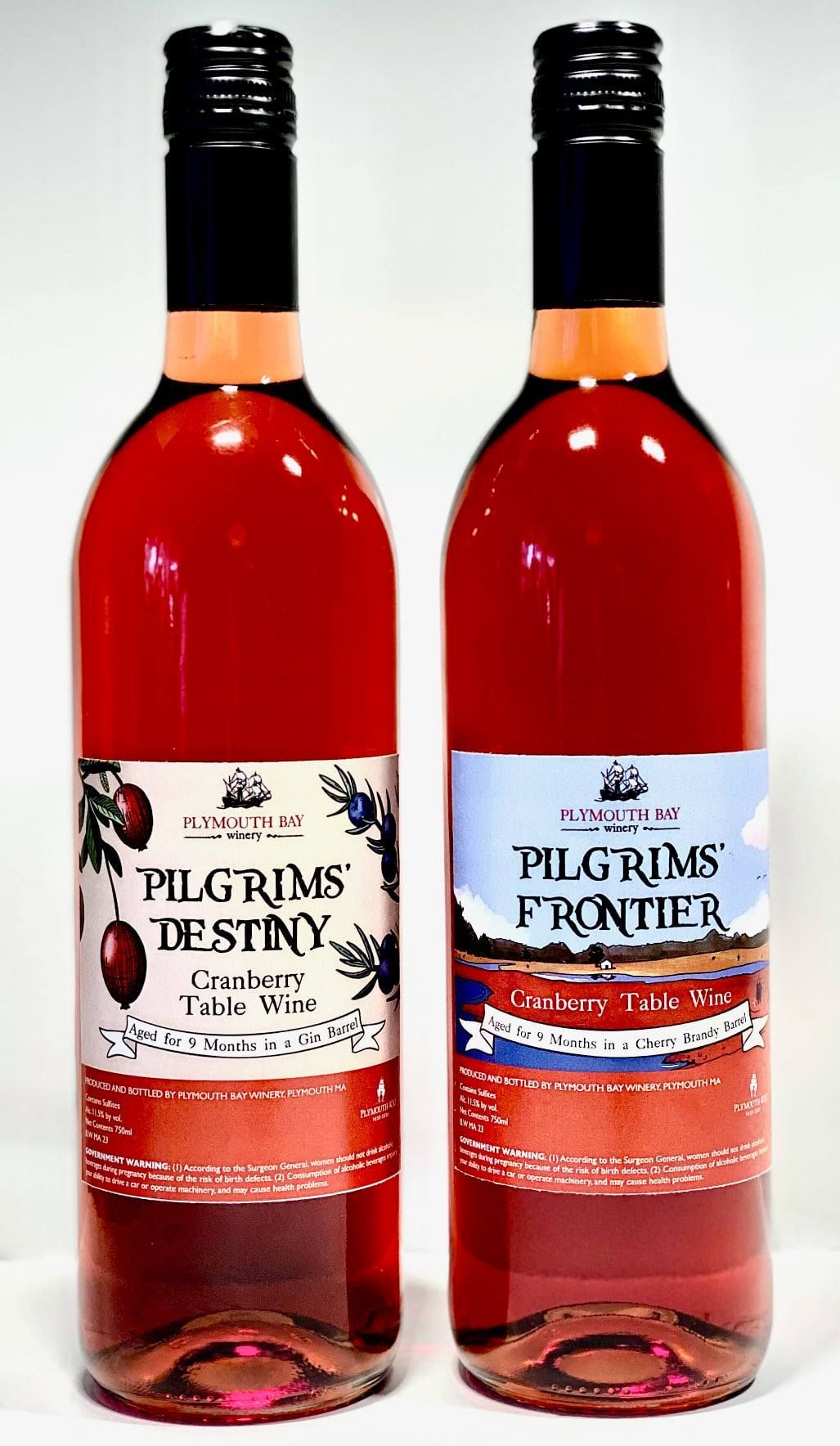 Two wine bottles,