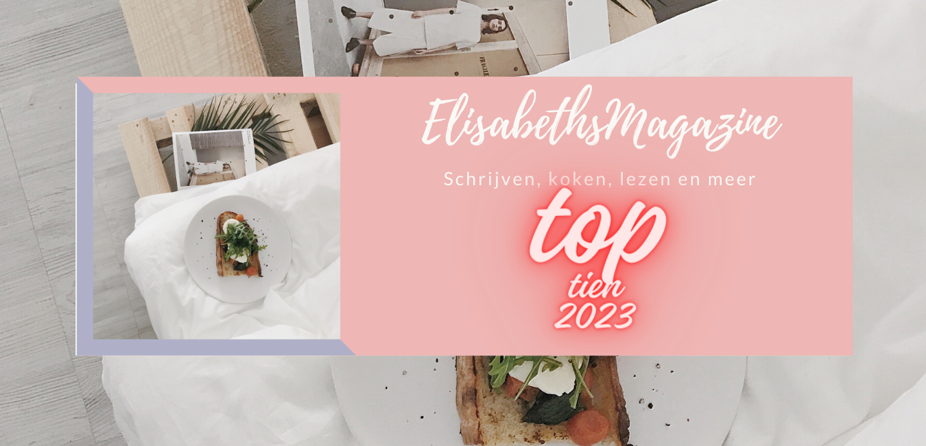 Scroll naar beneden voor de top 10 2023 Tijdschriftafbeelding met roze overlay waarop