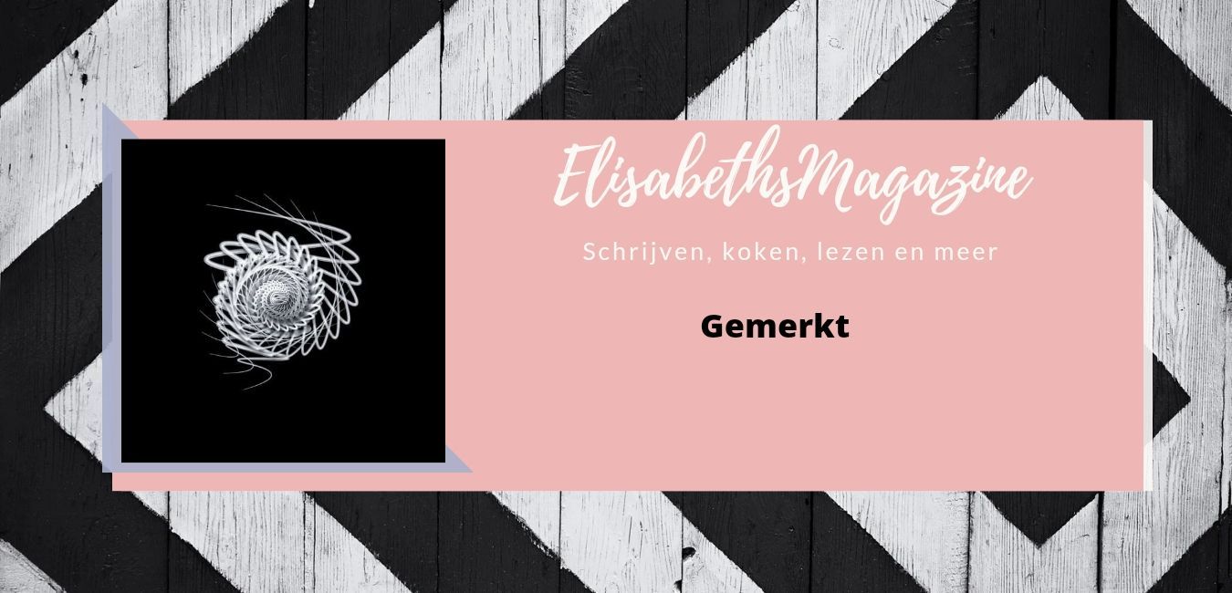 Lees snel verder Banner met een roze achtergrond, tekst in wit en zwart en een geometrisch patroon.