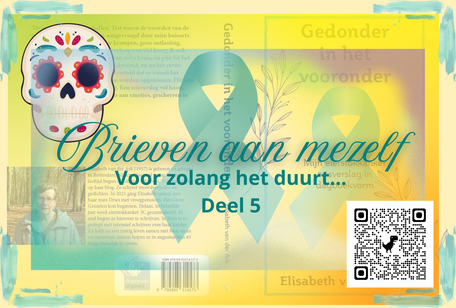 Heb jij mijn boek al besteld? Doen hoor... Boekomslag met een schedel en de titel