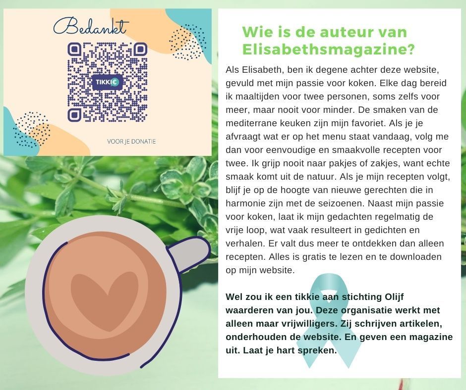 QR-code poster in het Nederlands met groene titel en een groot harticoon op een bloemenachtergrond.