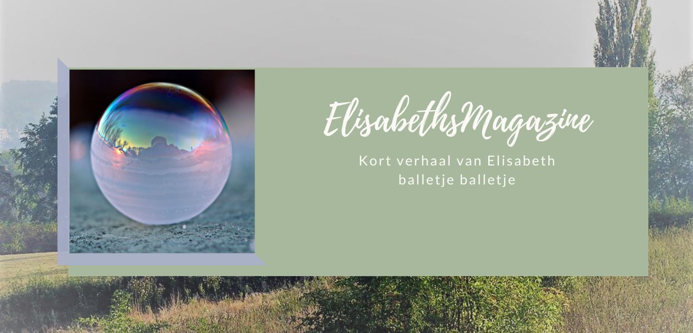 Een tekstballon met kleuren op een groene achtergrond. De titel van het tijdschrift, 