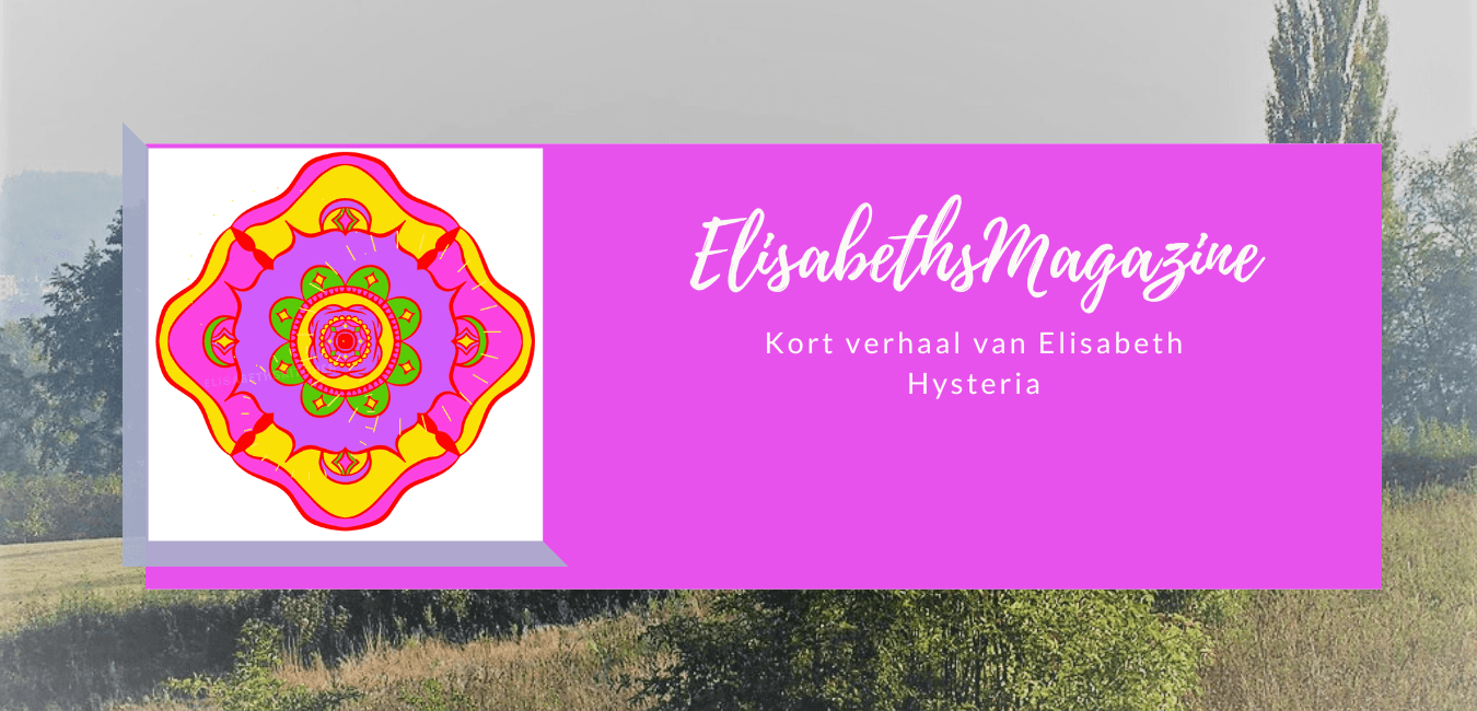 Lees snel verder Tijdschriftbanner met een kleurrijke mandala op een witte rechthoek met magenta tekst eroverheen, geplaatst in een natuurlijk landschap.