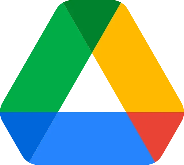 A colorful google drive logo on a white background