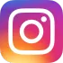 A white instagram logo with a purple and orange background