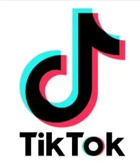 A tiktok logo on a white background