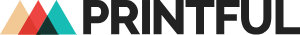 The word printful is written in a colorful font on a white background.