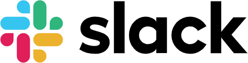 A slack logo with a rainbow of colors on a white background.