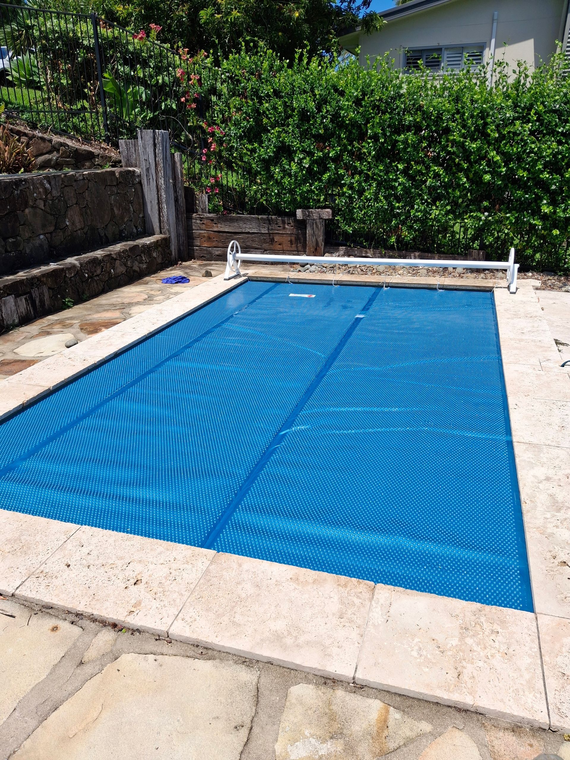 Empty Rectangular Swimming Pool With Blue Interior — Ballina Leak Detection & Swimming Pool Repairs in Byron Bay, NSW