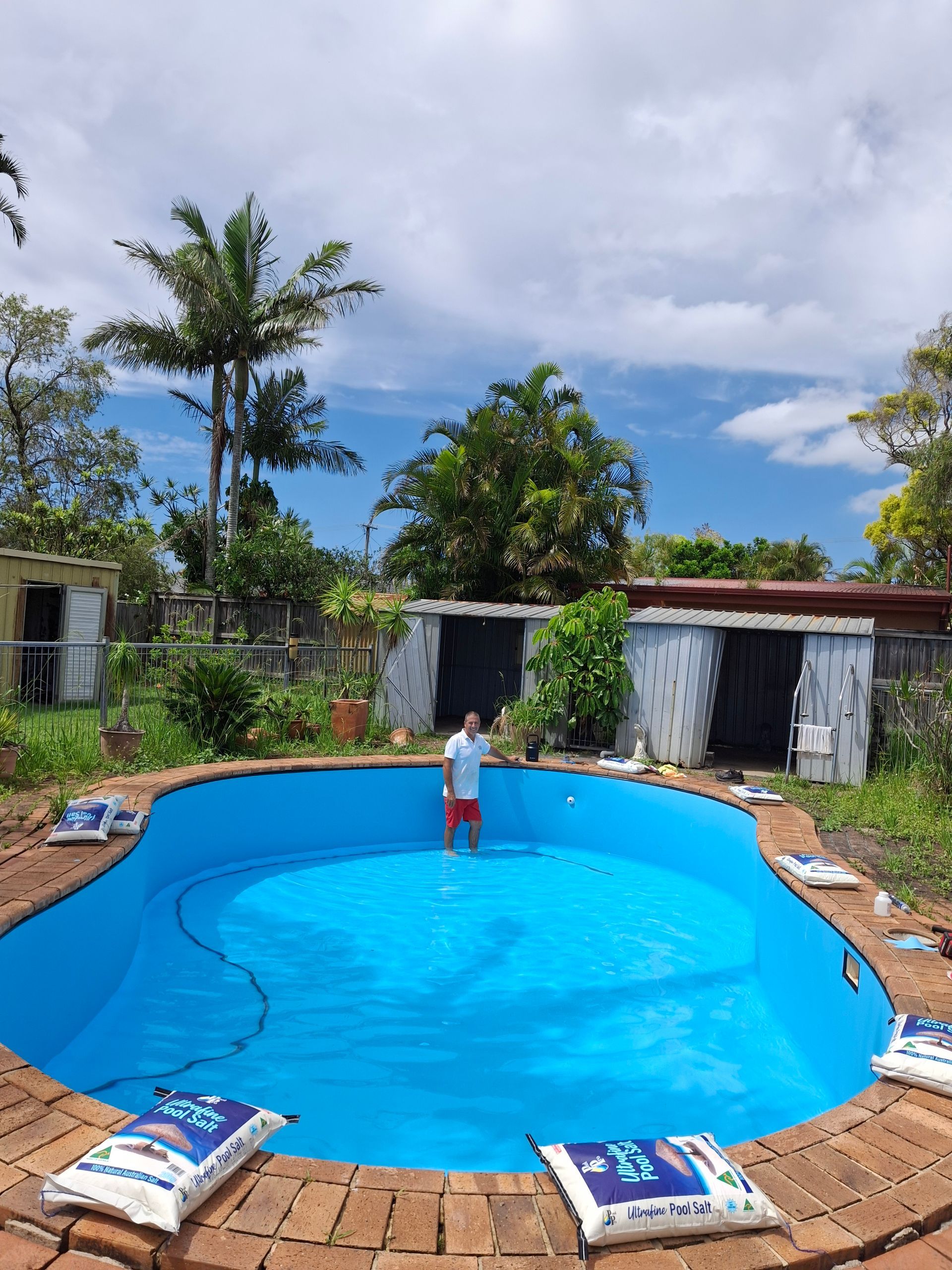 Pool Cleaner Robot in a Blue Pool, Cleaning — Ballina Leak Detection & Swimming Pool Repairs in Ballina, NSW