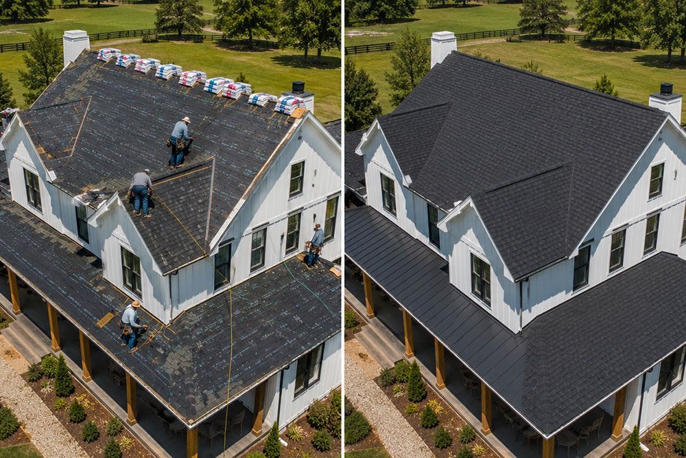 The roof of a house.