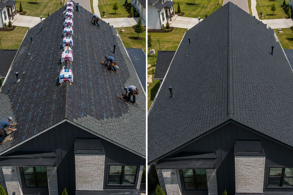 The roof of a house.