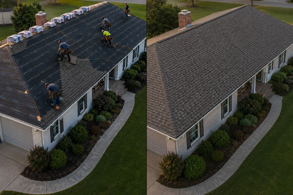The roof of a house.