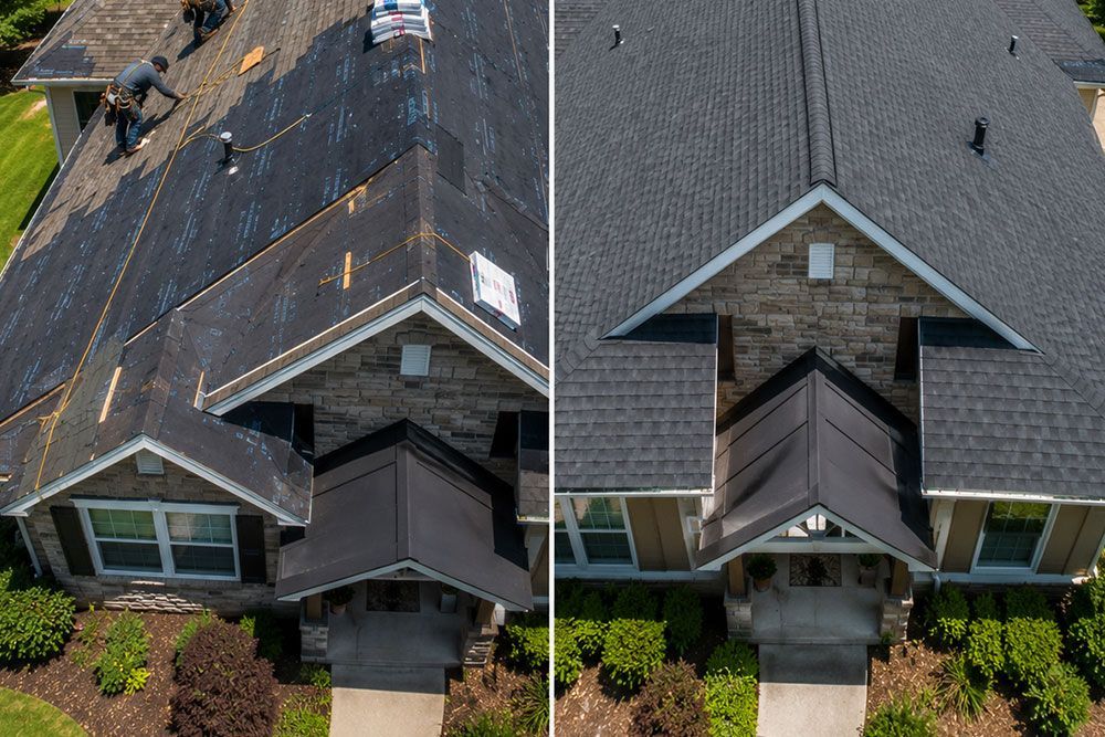 The roof of a house.