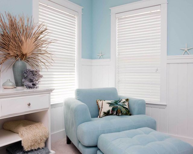 white blind window decoration