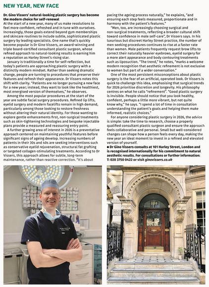 Consultant plastic surgeon Dr Gino Vissers in The Telegraph: natural facelifts and eyelid surgery in Harley Street.