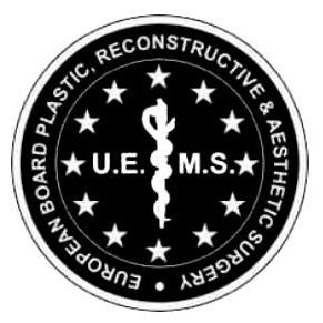 A black and white logo for plastic reconstructive and aesthetic surgery