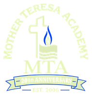 Light gray logo with a cross, flame, and “MTA” text inside a circular church emblem
