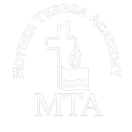 Light gray logo with a cross, flame, and “MTA” text inside a circular church emblem