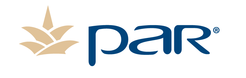 A logo for a company called par with a flower in the middle.