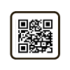 A black and white square QR code centered on a white background.