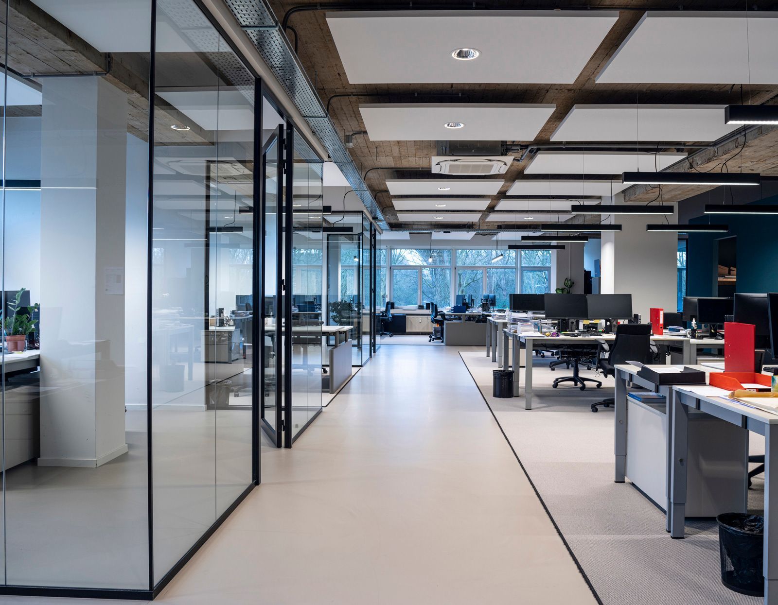Modern Office Glass Wall — Pompano Beach, FL — All American Glass