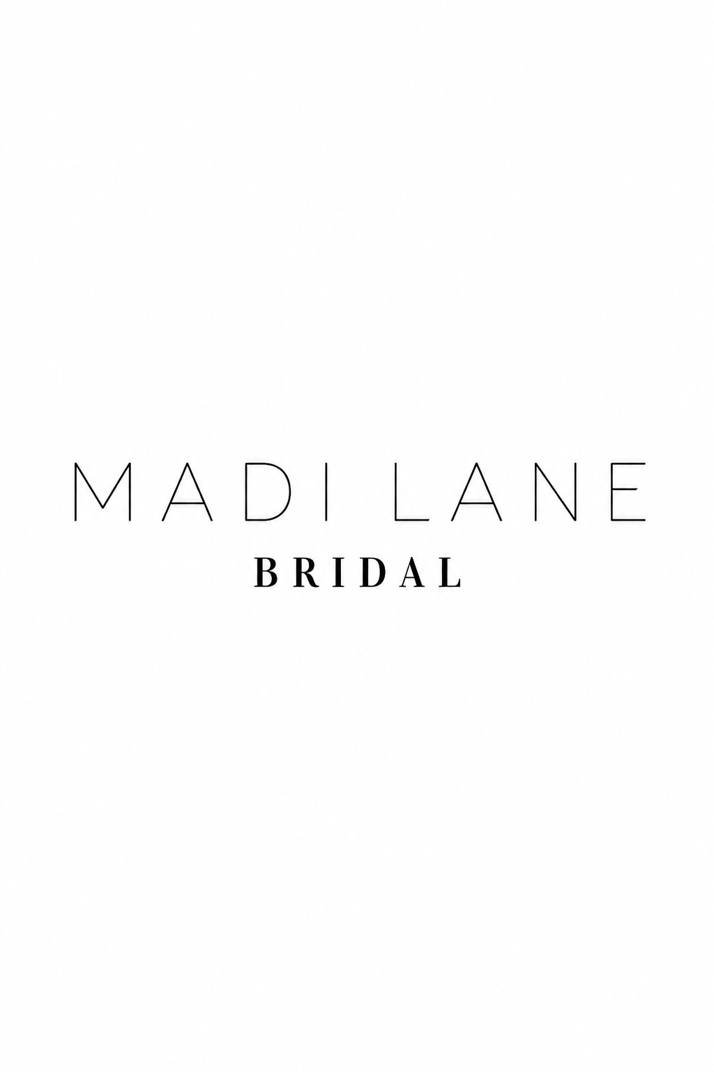 MADI LANE BRIDAL logo on a white background.