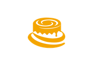 Cake Inn Bestsellers A yellow icon of a cake on a white background