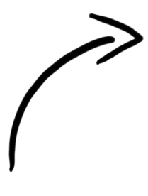 Black curved arrow pointing up and to the right