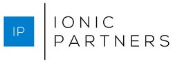Ionic Partners logo with blue “IP” square and black text on white background