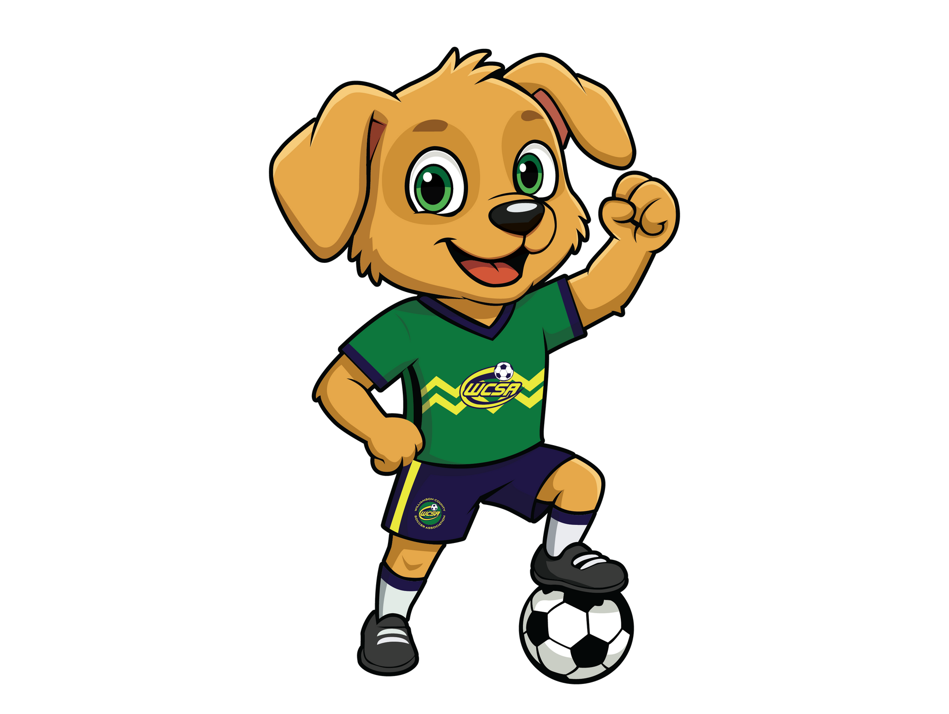 Williamson County Soccer Association dog mascot