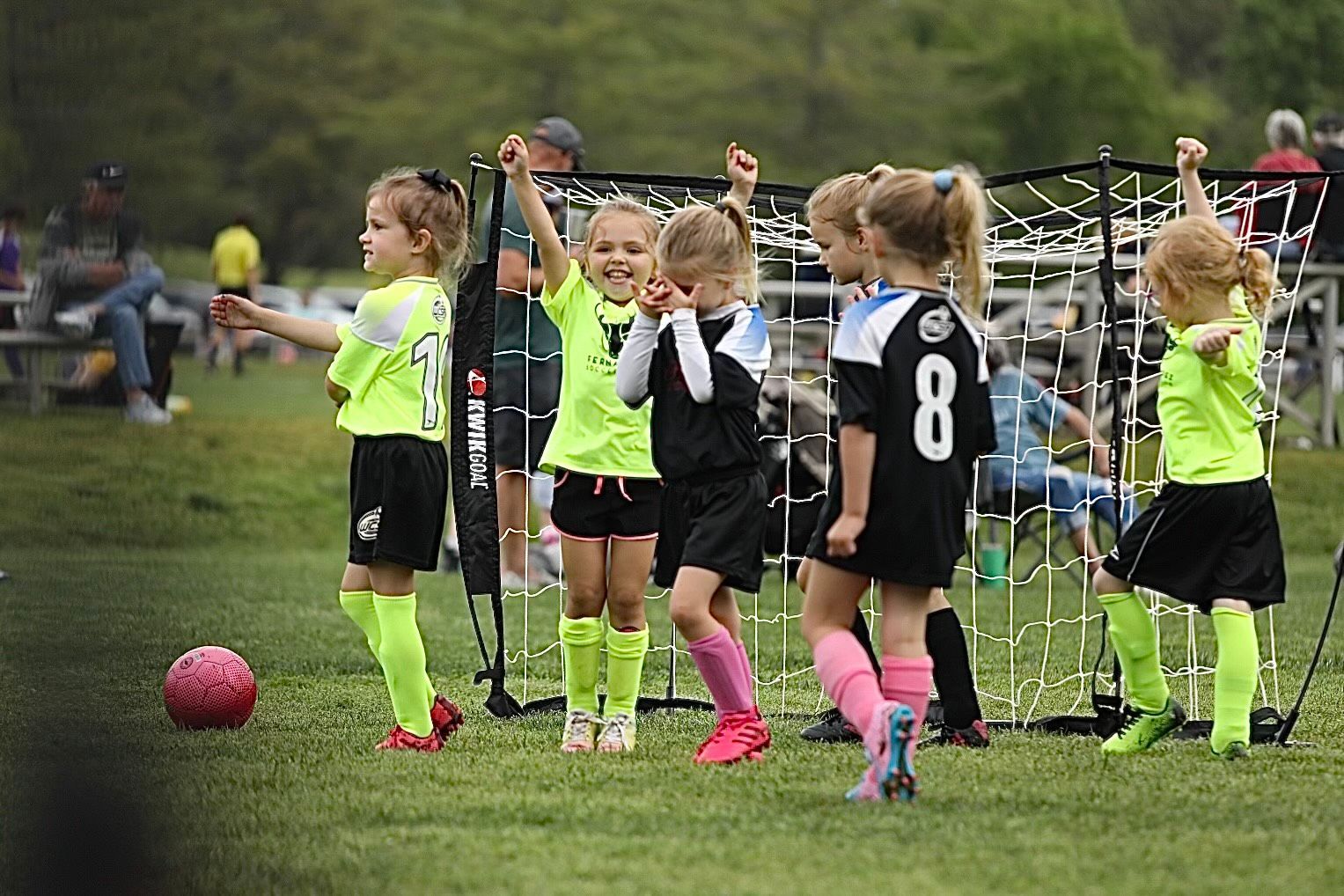 Williamson County Soccer Association players celebrating a goal