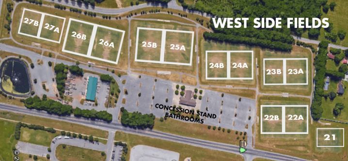Map of Williamson County Soccer Complex