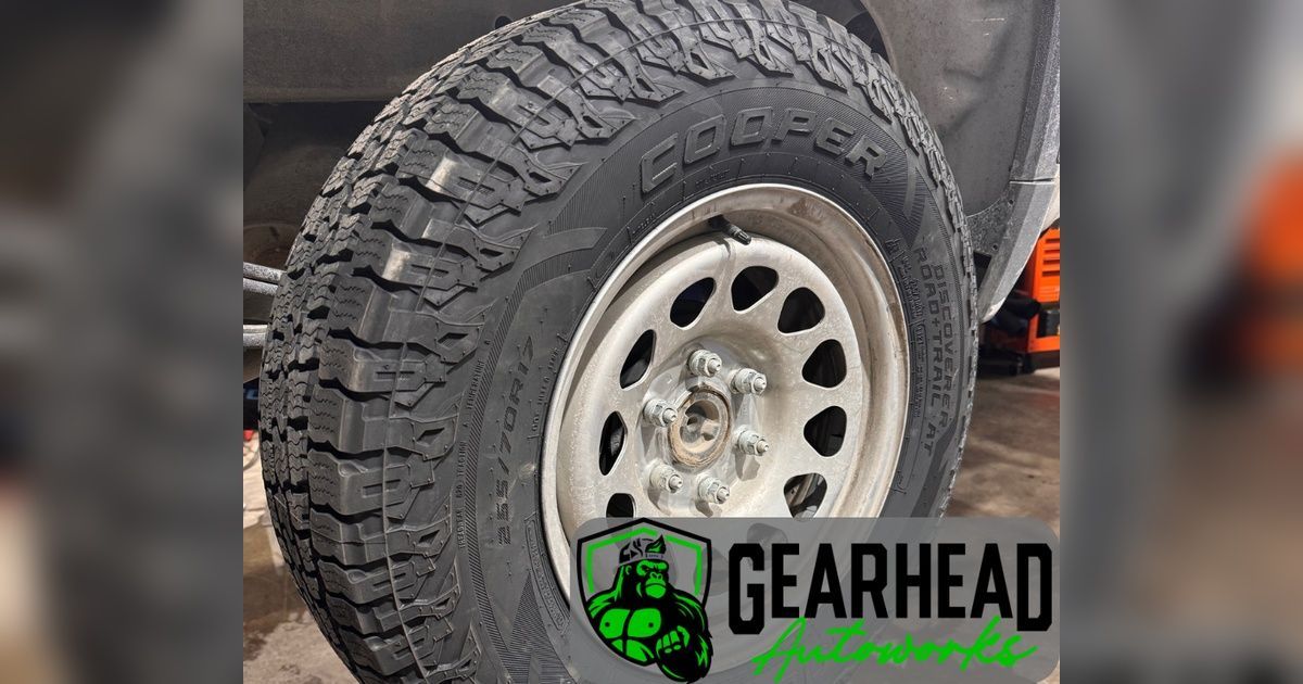 Tire replacement and vibration repair at Gearhead Autoworks in Maize, KS