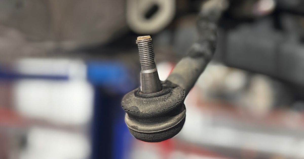 worn tie rod end found at Gearhead Autoworks